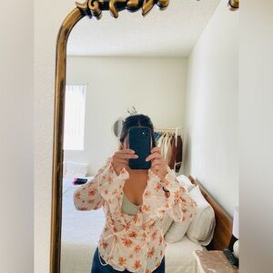 Free people long sleeve blouse 🧡 NWT ✨